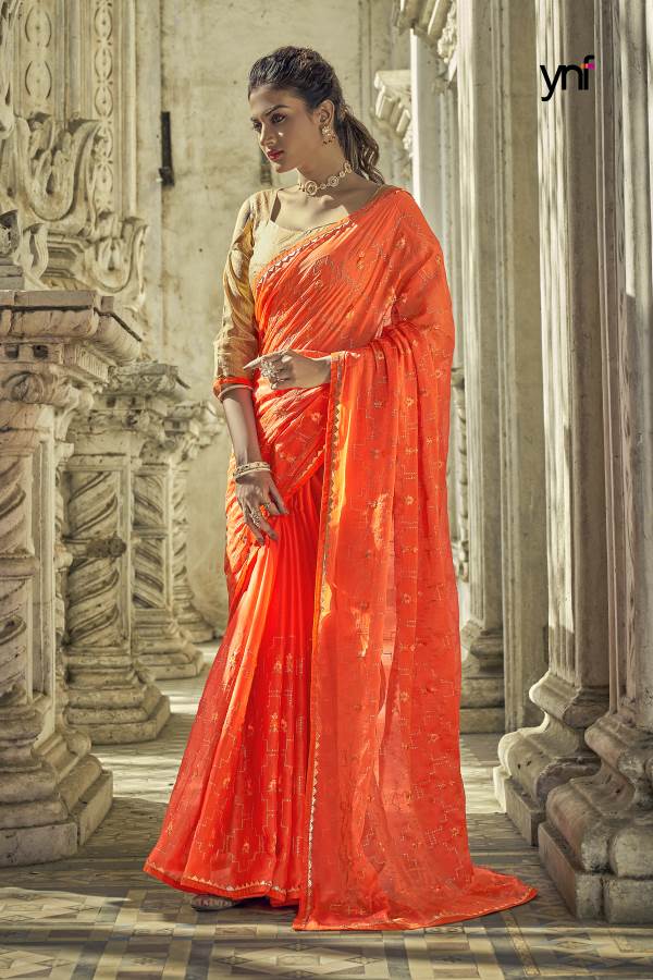 Ynf Kapardara Heavy Designer Festive Sequence Chiffon Latest Saree Collection